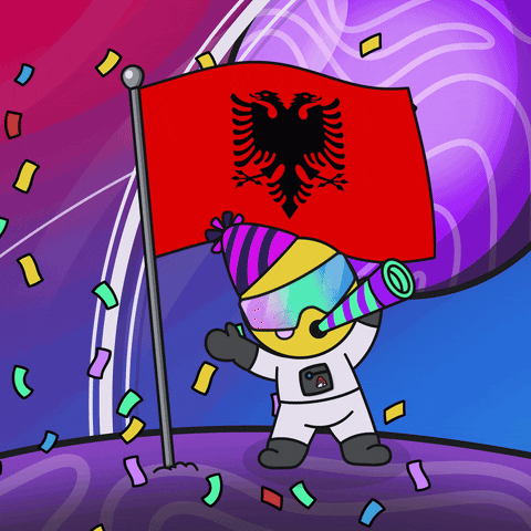 Albanian Flag Love GIF by Space Riders