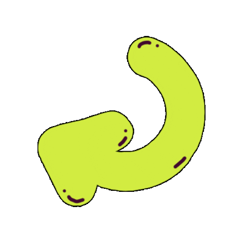 Arrow Lime Sticker by Das Rund