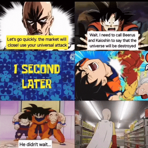 Goku Vs Saitama GIF