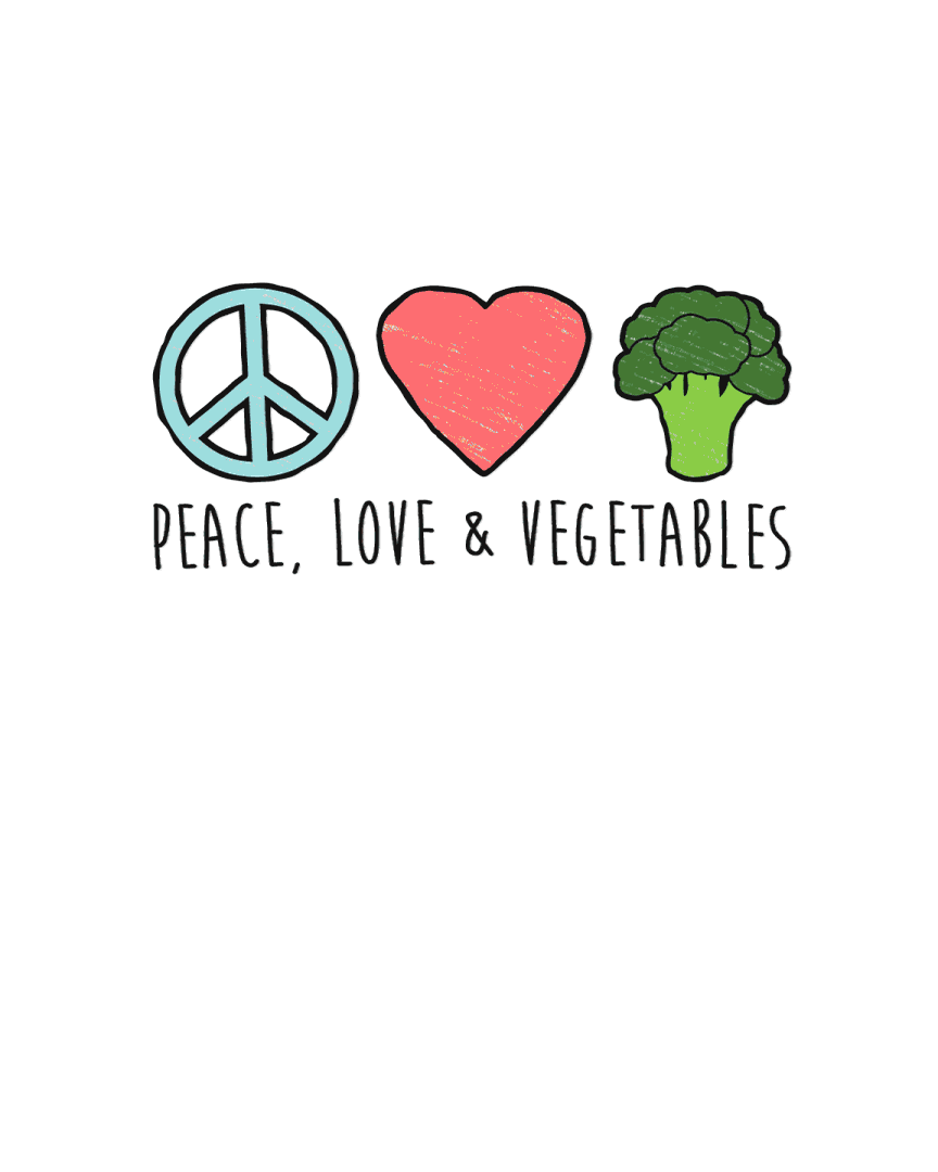 Peace Love Vegan Sticker by BroganPLV
