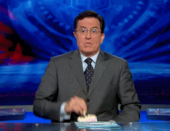 stephen colbert popcorn GIF