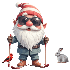 Cross Country Skiing Winter Sticker