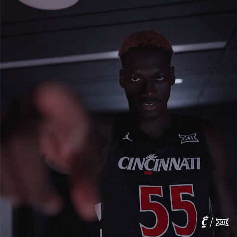 Point Cincinnati Basketball GIF by Cincinnati Bearcats