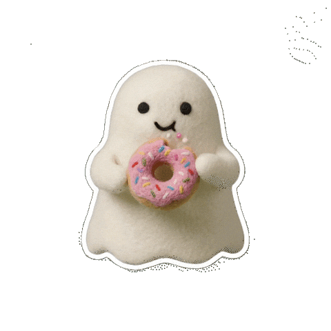 Ghost Eating Sticker