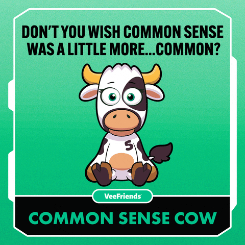 Common Sense Cows GIF by VeeFriends