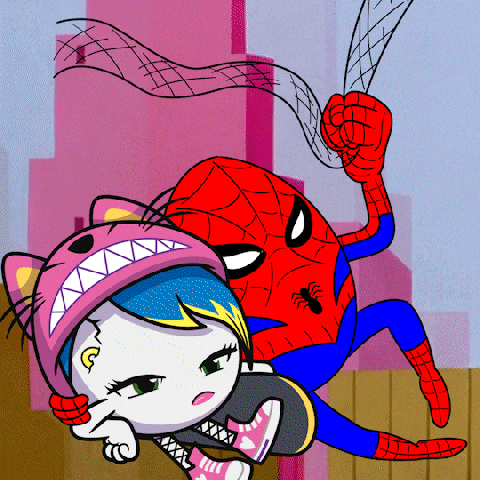Spiderman Skateboarding GIF by bad egg co