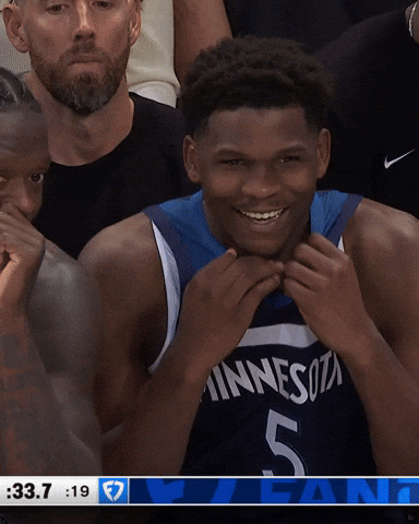 Nba Smile GIF by Minnesota Timberwolves