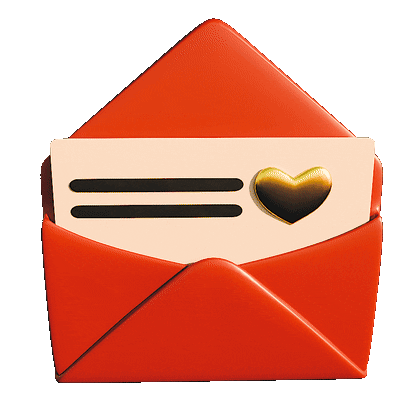 Love Letter Heart Sticker by Paula Baines