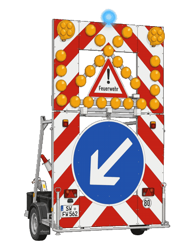 Autobahn Umleitung Sticker by Feuerwehr Werneck