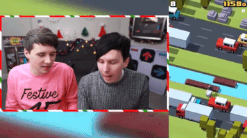 hipsterwhale games dan and phil amazing phil crossy road GIF