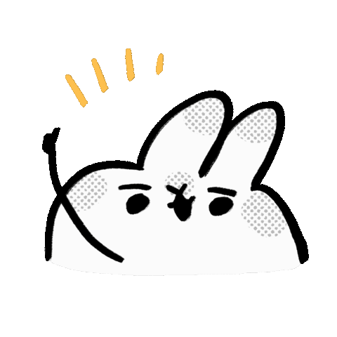 Bunny Sticker by scrubby
