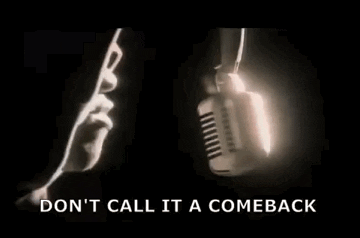 LL Cool J raps into a mic "Don't call it a comeback"