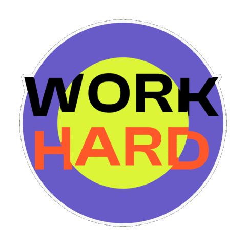 Work Typography Sticker