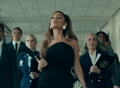 Ariana Granda slow motion powerful walking gif because movement is more important than exercise