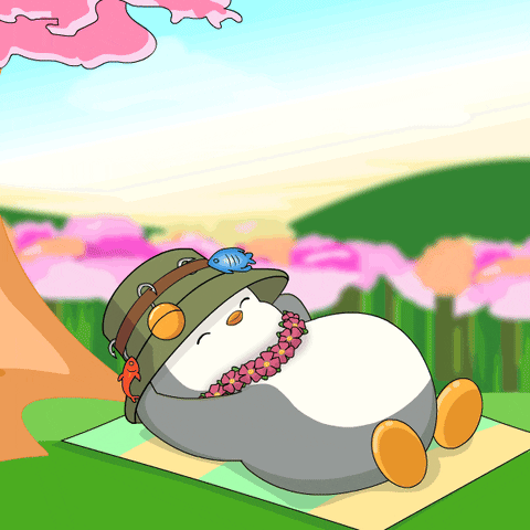 Relaxing Spring Break GIF by Pudgy Penguins