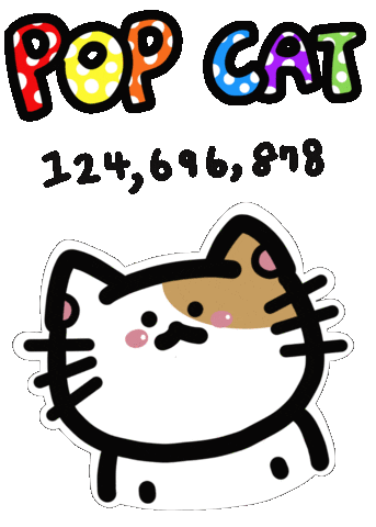 Cat Popcat Sticker by Playbear520_TW