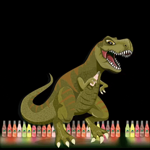Cheers Dinosaur GIF by Jarritos