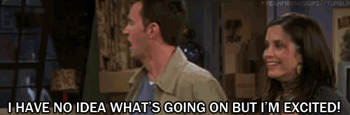 Excited Matthew Perry GIF