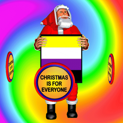 Happy Christmas Rainbow GIF