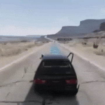 Zooming Car Crash GIF