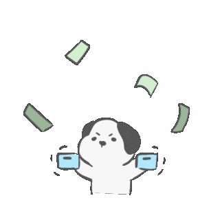 Dog Money Sticker