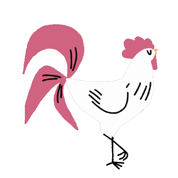 Rooster Sticker by Di Ujdi