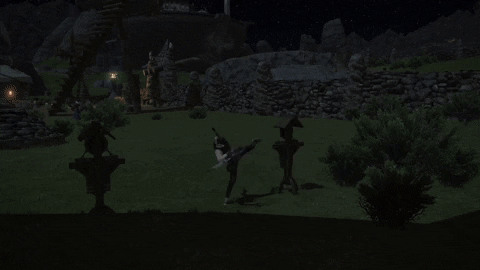 Monk performing Elixir Field on a punching bag