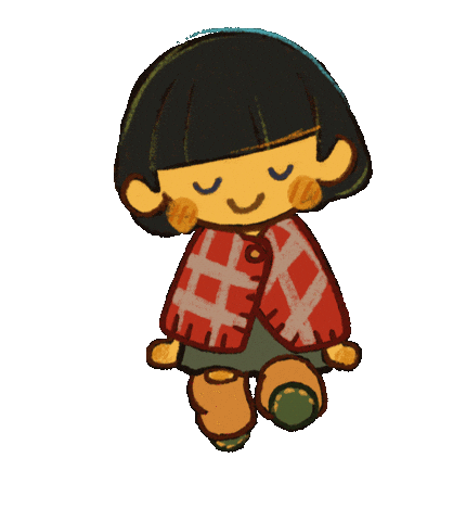 Girl Sitting Sticker