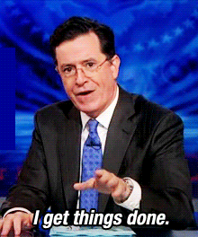 stephen colbert i get things done GIF