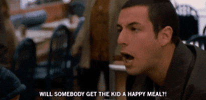 adam sandler will somebody get the kid a happy meal GIF