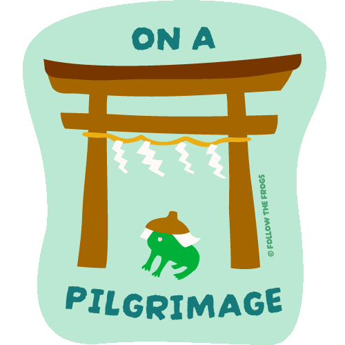 World Heritage Japan Sticker by Follow The Frogs
