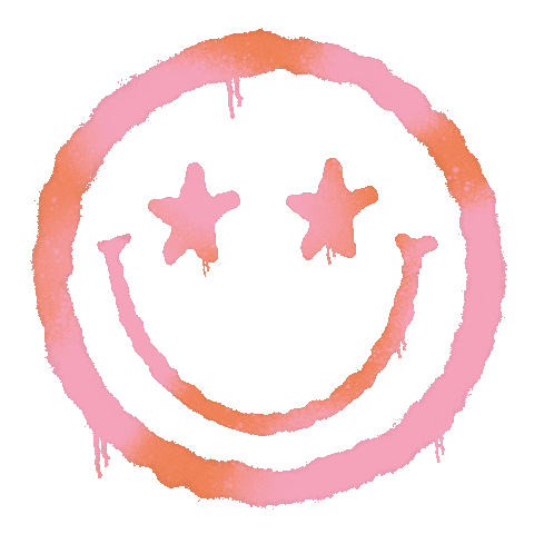 Smiley Face Pink Sticker