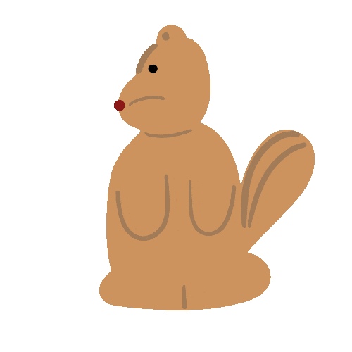 Squirrel Hello Sticker