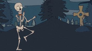 Happy Halloween Dancing Skeleton GIF