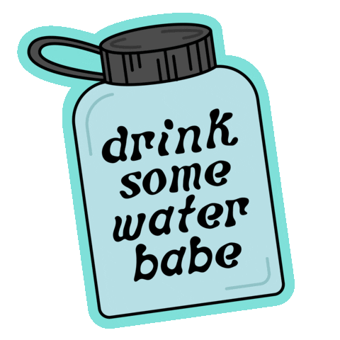 Stay Hydrated Water Bottle Sticker by Peach Bum