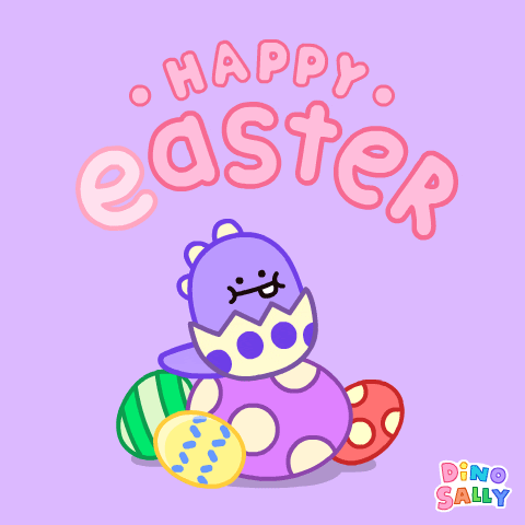 Joyeuses Paques Happy Easter GIF by DINOSALLY