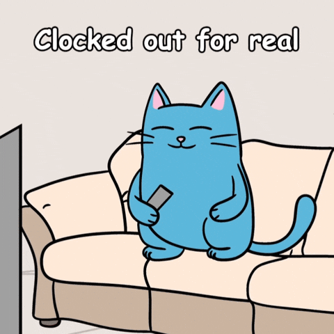 Relaxing Blue Cat GIF