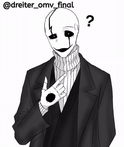 Gaster Pointing At Self GIF