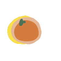 Orange Fruit Sticker by The Zingy Studio