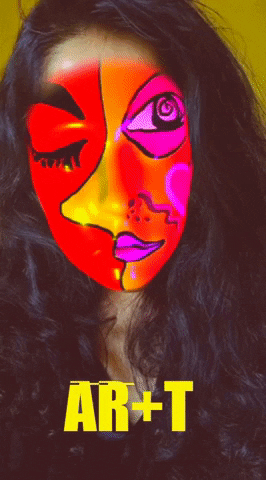 laugheatcreate face mask abstract art face paint instagram filter GIF