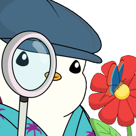 Interested Flower GIF by Pudgy Penguins