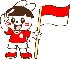 Flag Rabbit Sticker by Fun Cican