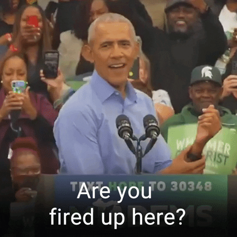 Excited Barack Obama GIF by The Democrats