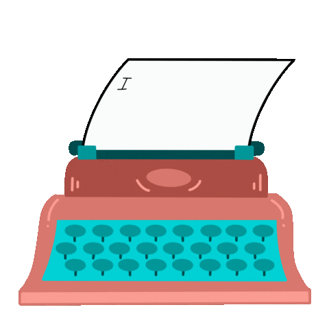 Illustration Typewriter Sticker by Kristen