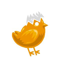 Tired Chicken Sticker by Blue Wizard