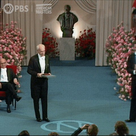 Nobel Prize Bow GIF by American Masters on PBS