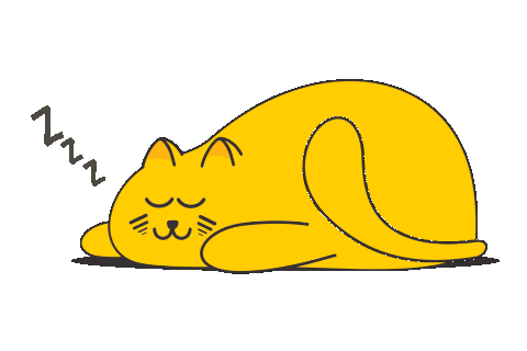 Cat Sleeping Sticker by Omer for iOS & Android | GIPHY