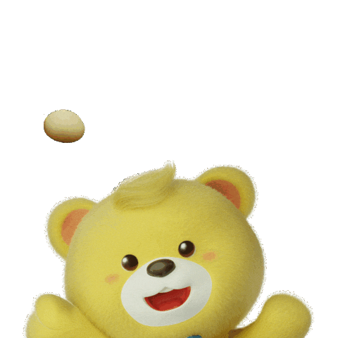 Bear Snacking Sticker by Promina Indofood