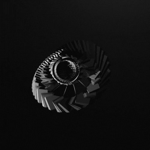 black and white art GIF by G1ft3d