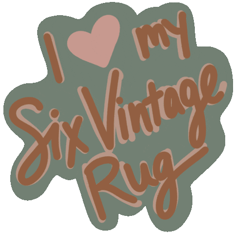 Six Vintage Rugs Sticker
